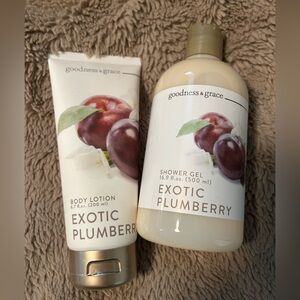 NWOT set of Belk Exotic Plumberry Hand Lotion and Shower Gel  - Goodness & Grace